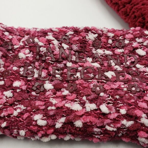 ANE & BLEECKER wine red pink insulated thermal pompom nonskid leg warmers socks - Picture 3 of 3